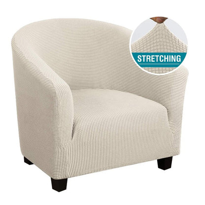 Knitted Jacquard Fabric Club Chair Slipcover Stretch Sofa Cover Couch Furniture Protector Cover Spandex Armchair Covers 1PC