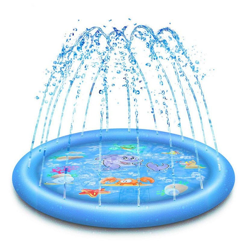 170*170cm Pet Sprinkler Pad Play Cooling Mat Swimming Pool Inflatable Water Spray Pad Mat Tub Summer Cool Dog Bathtub for Dogs