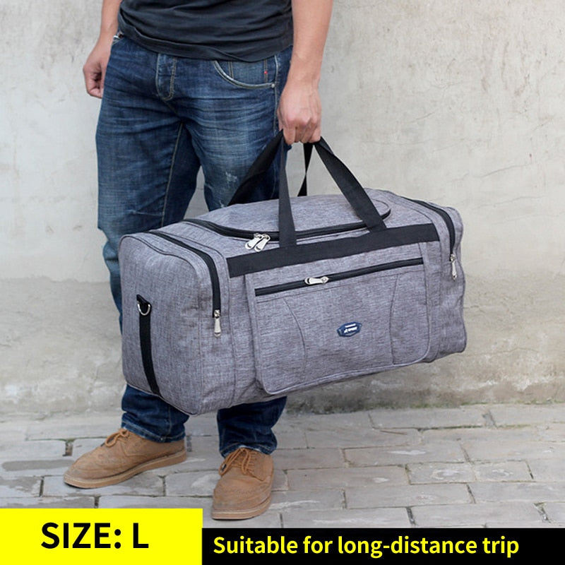 Large travel bags 70cm sport Duffle Bags Female Overnight Carry on Luggage bags men Waterproof Oxford Weekend bags sac de Sport