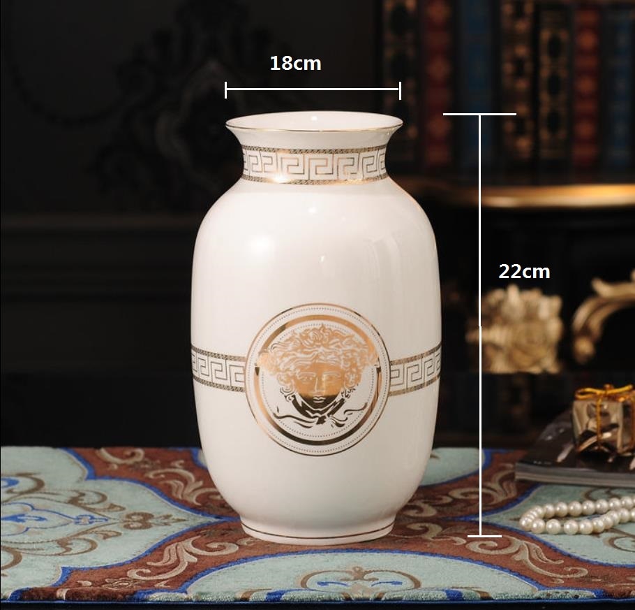 Luxury Europe Ceramic Vase Home Decor Creative Design Porcelain Decorative Flower Vase For Wedding Decoration