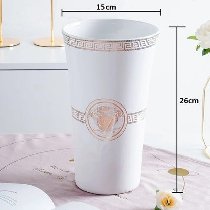 Luxury Europe Ceramic Vase Home Decor Creative Design Porcelain Decorative Flower Vase For Wedding Decoration