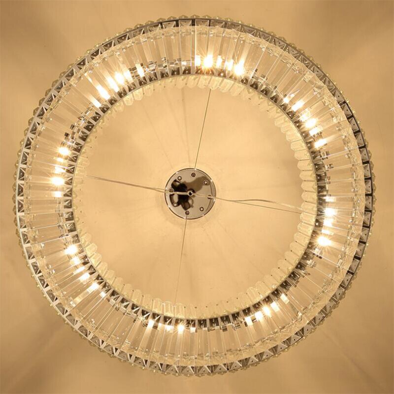 Manggic Luxury Modern Chandelier Lighting Round Crystal Chandeliers Light Crystal Fixtures Living Room Dining Room