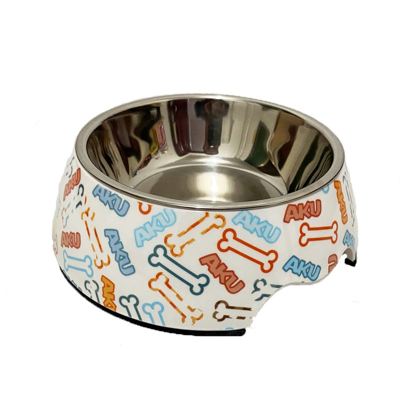 Hot selling removable Melamine and stainless steel pet bowl dog&amp;cat bowls миски для собак миска для кошки