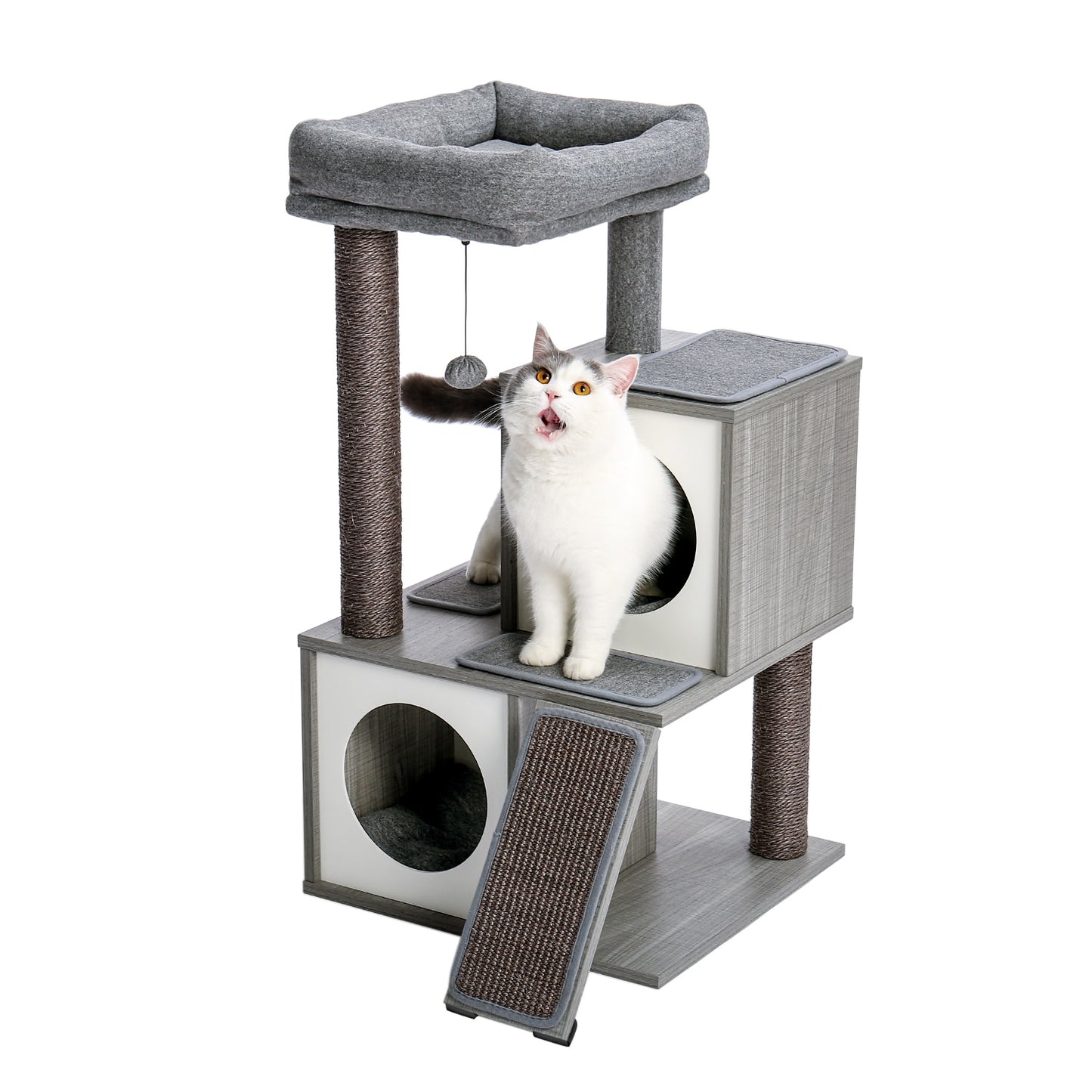 Fast Delivery Large Cat Tree Tower Condo cat scratcher Post Pet Kitty Play House with Hammock Perches Platform rascador gato