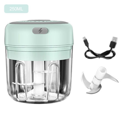 100/250ml Wireless Electric Mini Food Chopper Garlic Cutter Masher USB Charging Kitchen Gadgets