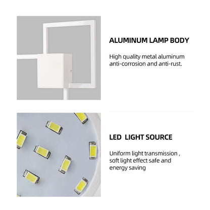 Hartisan Led Wall Lamps For Bedroom Square Lamp Home Decoration Lights Creative DIY Pattern Wall Sconces  Fixtures Mounted Lamp