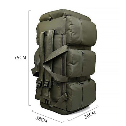 90L Large Capacity Men&#39;s Travel Bags Canvas Military Tactical Backpack Waterproof Hiking Climbing Camping Rucksack Bags XA216K