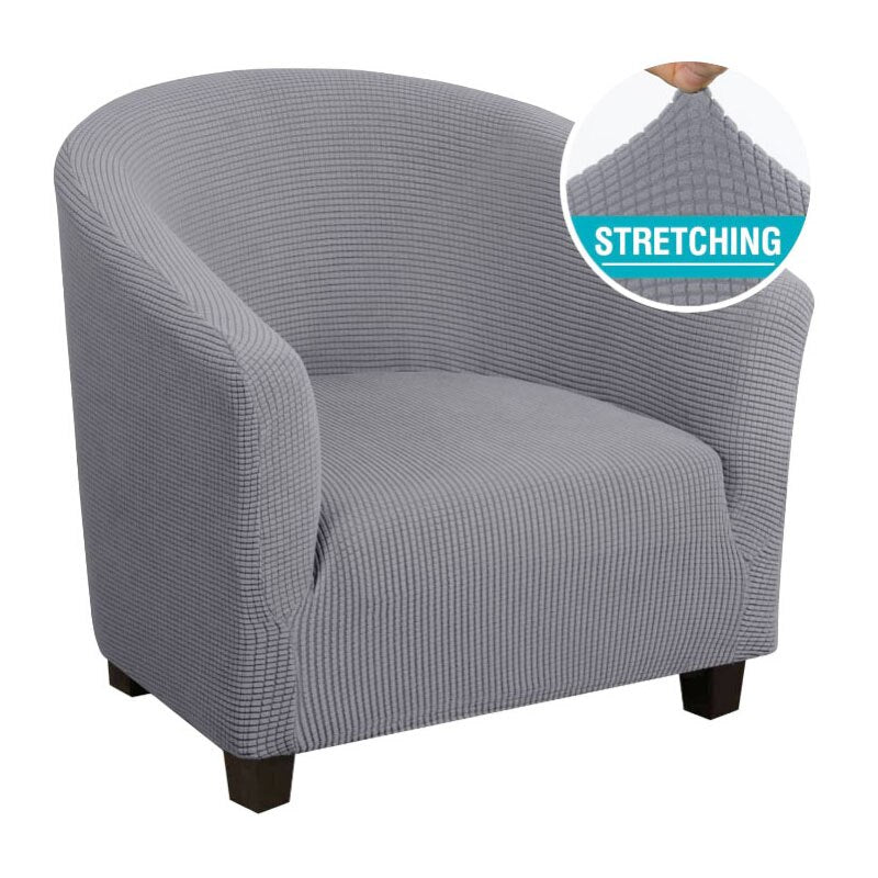 Knitted Jacquard Fabric Club Chair Slipcover Stretch Sofa Cover Couch Furniture Protector Cover Spandex Armchair Covers 1PC