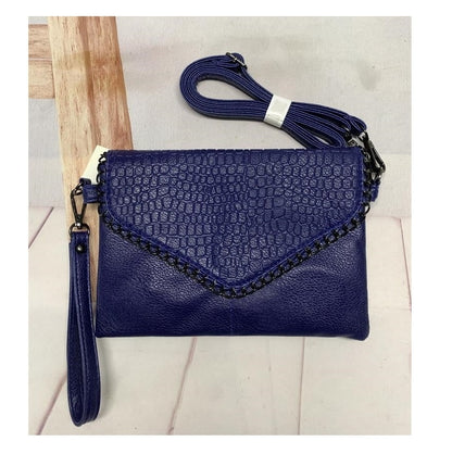 NIGEDU Casual Crossbody Bag Female Messenger Bags black PU Leather Women&#39;s Shoulder Bags Chain women Envelope clutch purses