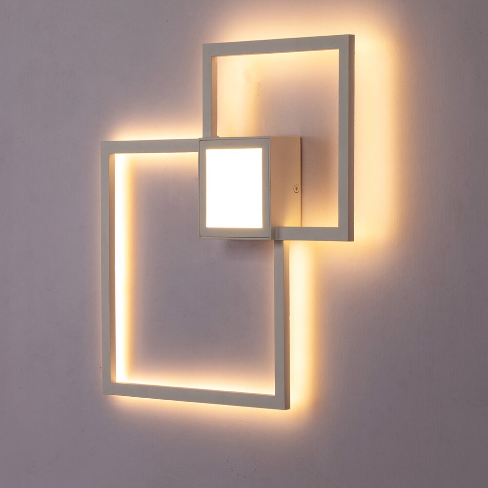 Hartisan Led Wall Lamps For Bedroom Square Lamp Home Decoration Lights Creative DIY Pattern Wall Sconces  Fixtures Mounted Lamp