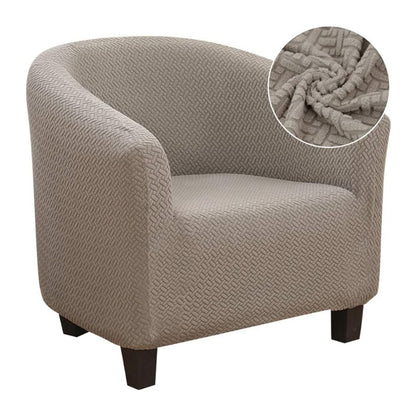 Knitted Jacquard Fabric Club Chair Slipcover Stretch Sofa Cover Couch Furniture Protector Cover Spandex Armchair Covers 1PC