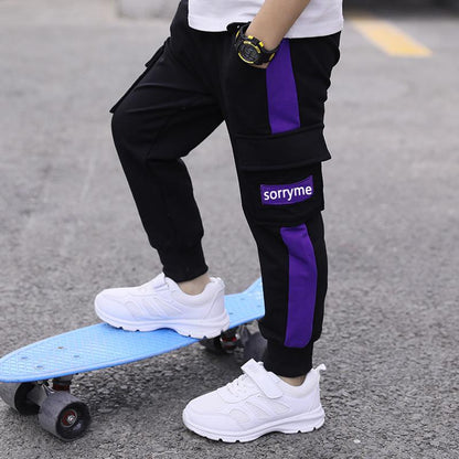 children pants Boy Sports Pants Big Boy Pants Spring Teenage Spring Toddler Casual Kids Trousers For Boys Clothes Age 3-12 Year