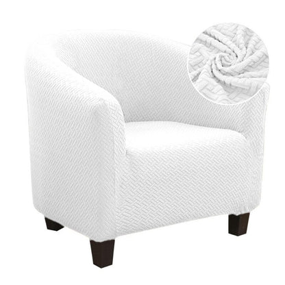 Knitted Jacquard Fabric Club Chair Slipcover Stretch Sofa Cover Couch Furniture Protector Cover Spandex Armchair Covers 1PC