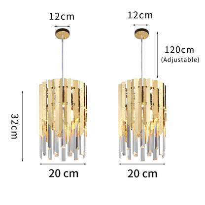 Small Round Gold k9 Crystal Modern Led Chandelier for Living Room Kitchen Dining Room Bedroom Bedside Luxury Indoor Lighting