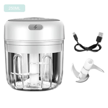 100/250ml Wireless Electric Mini Food Chopper Garlic Cutter Masher USB Charging Kitchen Gadgets