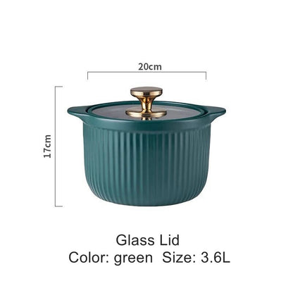 Luxury Soup Pot Crock Pot Casserole Ceramic Saucepan Soup EarthenPot High Temperature Resistant Cooking Pan Pot for Gas Stove