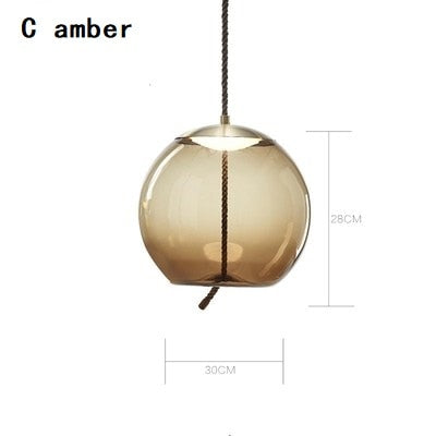 Modern BROKIS Knot Glass LED Pendant Lights Dine Rope Ceiling Chandelier Hanging Lamp Designer Cafe Bar Light Fixtures Drop Ship