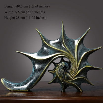 Nordic Retro Resin Shell Conch Ornaments Creative Light Luxury Home Decor Statue Crafts Simplified Office Sculptures Decoration