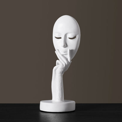 Funny Face Statues for Decorative Figurines Home Decoration Ornamental Accessori Sculpture Modern Resin Art table top home decor