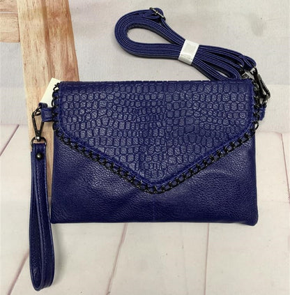 NIGEDU Casual Crossbody Bag Female Messenger Bags black PU Leather Women&#39;s Shoulder Bags Chain women Envelope clutch purses