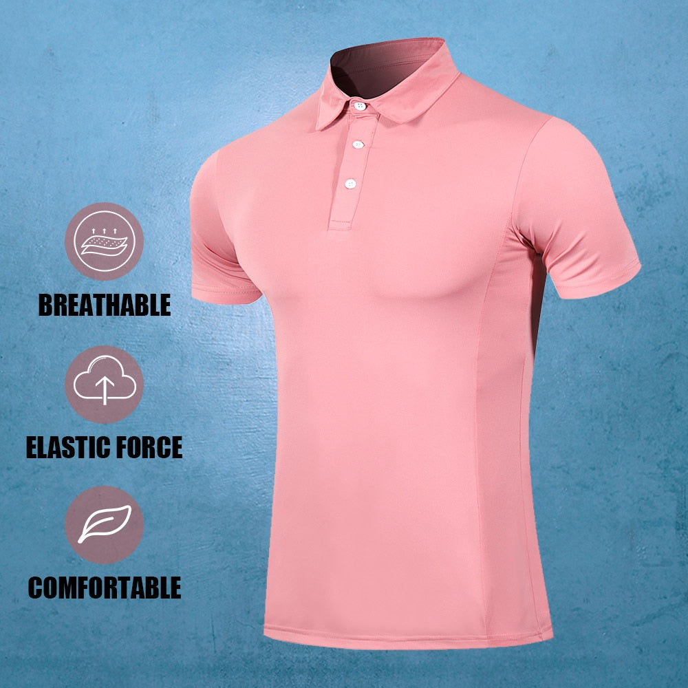 New Golf Clothing Breathable Men&#39;s Summer Golf Sports Breathable Golf Shirt POLO Shirt Men&#39;s T-Shirt