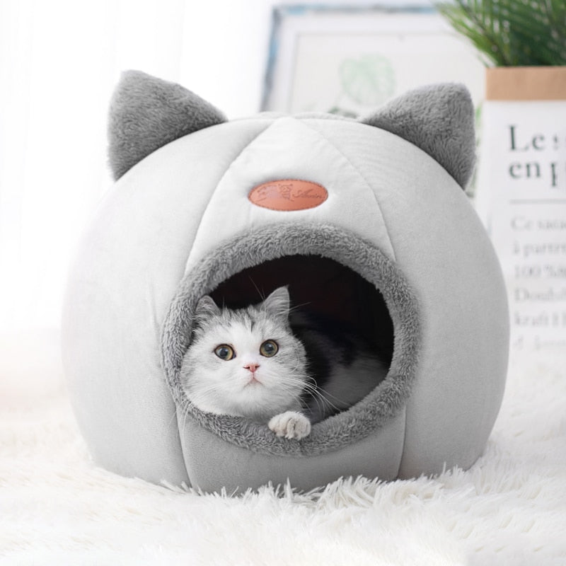 New Deep Sleep Comfort In Winter Cat Bed Iittle Mat Basket Small Dog House Products Pets Tent Cozy Cave Nest Indoor Cama Gato