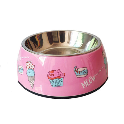 Hot selling removable Melamine and stainless steel pet bowl dog&amp;cat bowls миски для собак миска для кошки