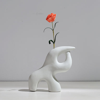 Nordic Ceramic Vase Figurines Interior Modern Plant Pot desktop Planter Living Room decor vases home Decoraiton Accessories