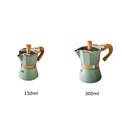 3cup/6cup  Mocha Latte Coffee Maker Italian Moka Espresso Cafeteira Percolator Pot Stovetop Coffee Maker Aluminum Moka Cafeteira