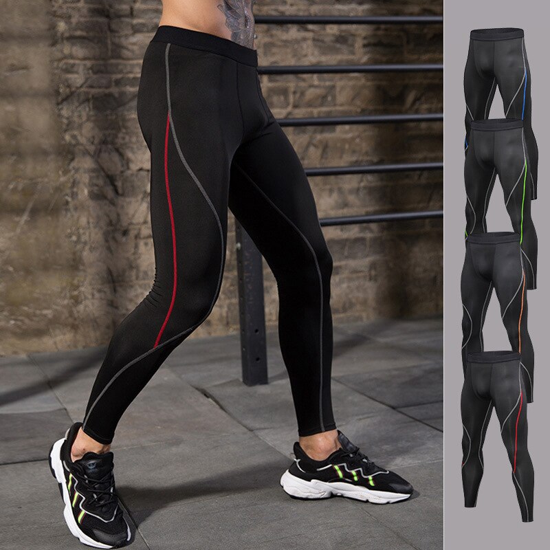 Men Running Pants Sports Tights Quick Dry Gym Crossfit Trousers Workout Tracksuit Basketball Training Long Pants Custom Logo