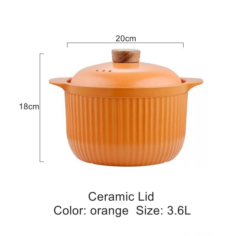 Luxury Soup Pot Crock Pot Casserole Ceramic Saucepan Soup EarthenPot High Temperature Resistant Cooking Pan Pot for Gas Stove