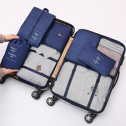 8Pcs/set Large Capacity Luggage Storage Bags For Packing Cube Clothes Underwear Cosmetic Travel Organizer Bag Toiletries Pouch