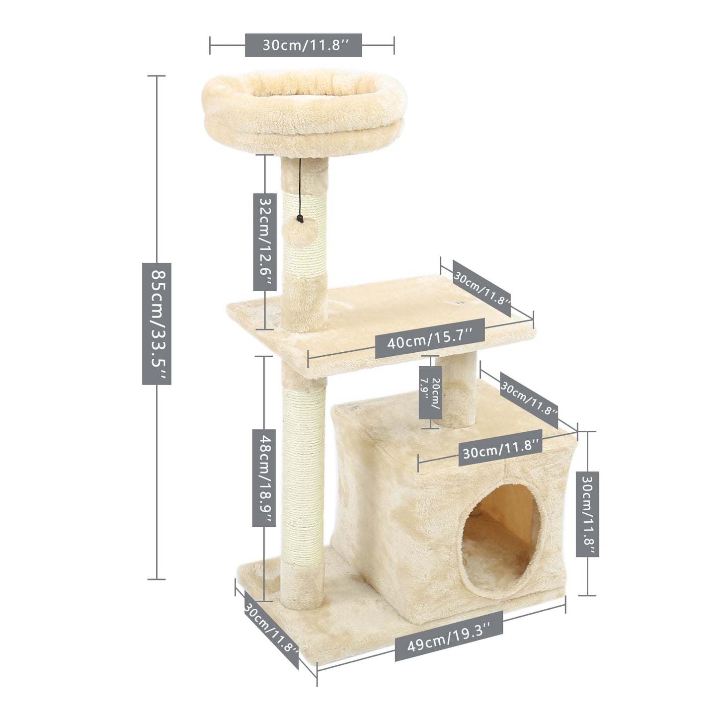 Fast Delivery Large Cat Tree Tower Condo cat scratcher Post Pet Kitty Play House with Hammock Perches Platform rascador gato