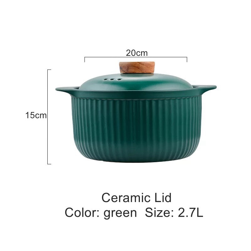 Luxury Soup Pot Crock Pot Casserole Ceramic Saucepan Soup EarthenPot High Temperature Resistant Cooking Pan Pot for Gas Stove