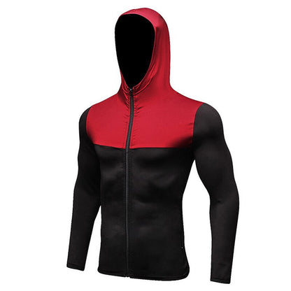 Men Zipper Hooded Running Jacket Winter Autumn Sports Long Sleeve Shirt Windproof Warm Coat Training Tracksuit Custom Logo