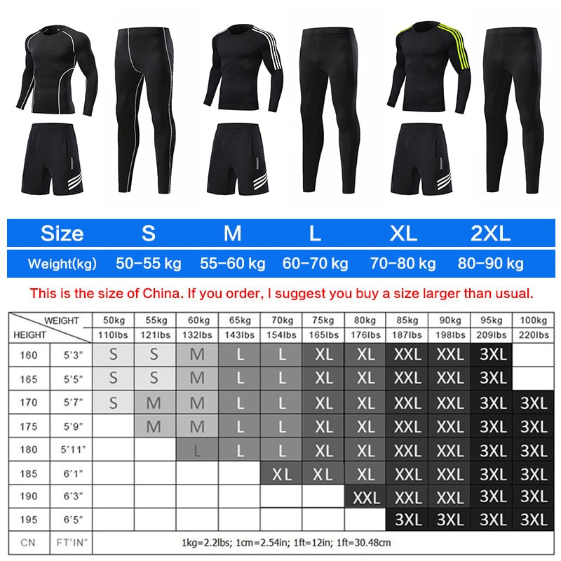 3pcs / Set Workout Male Sport Suit Gym Compression Clothes Fitness Running Jogging Sport Wear Exercise Workout Tights