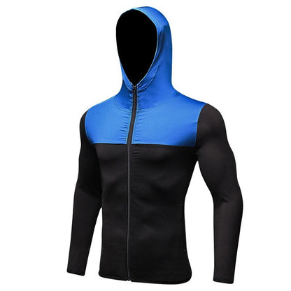 Men Zipper Hooded Running Jacket Winter Autumn Sports Long Sleeve Shirt Windproof Warm Coat Training Tracksuit Custom Logo