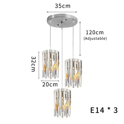 Small Round Gold k9 Crystal Modern Led Chandelier for Living Room Kitchen Dining Room Bedroom Bedside Luxury Indoor Lighting