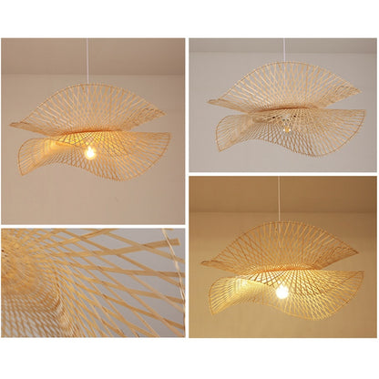 Modern Bamboo Pendant Lights Asian Style Handmade Hanglamp Lighting Kitchen Island Pendant Lamp Restaurant Chandeliers Luminaire