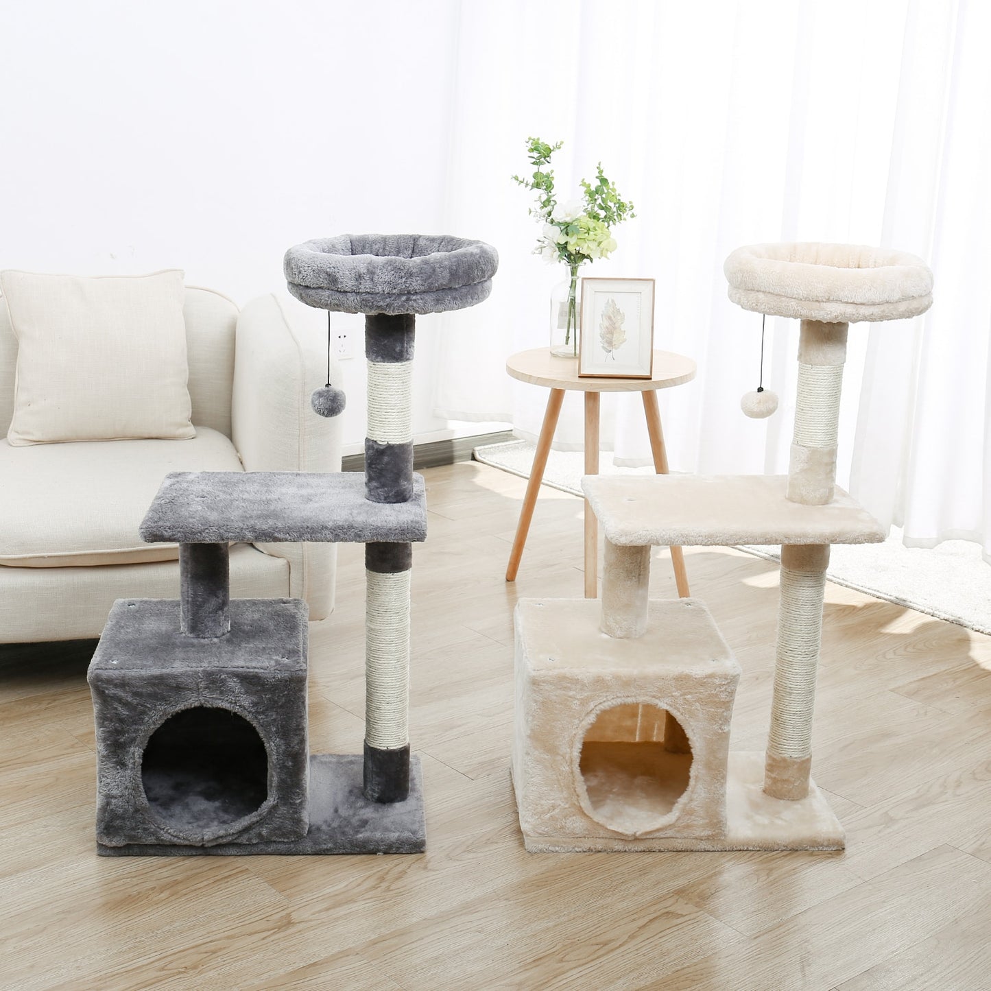 Fast Delivery Large Cat Tree Tower Condo cat scratcher Post Pet Kitty Play House with Hammock Perches Platform rascador gato