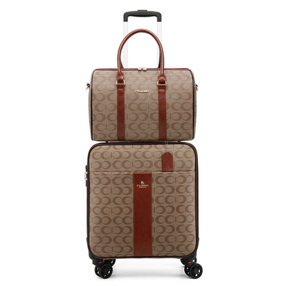 New pu leather luggage sets Women fashion rolling suitcase with handbag Men luxury trolley luggage travel bag carry-ons