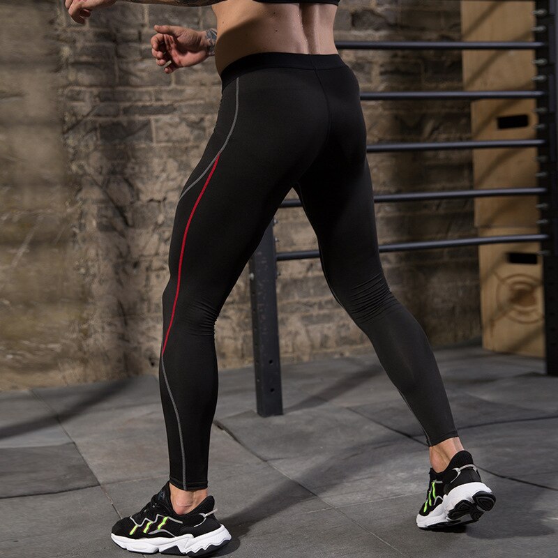 Men Running Pants Sports Tights Quick Dry Gym Crossfit Trousers Workout Tracksuit Basketball Training Long Pants Custom Logo