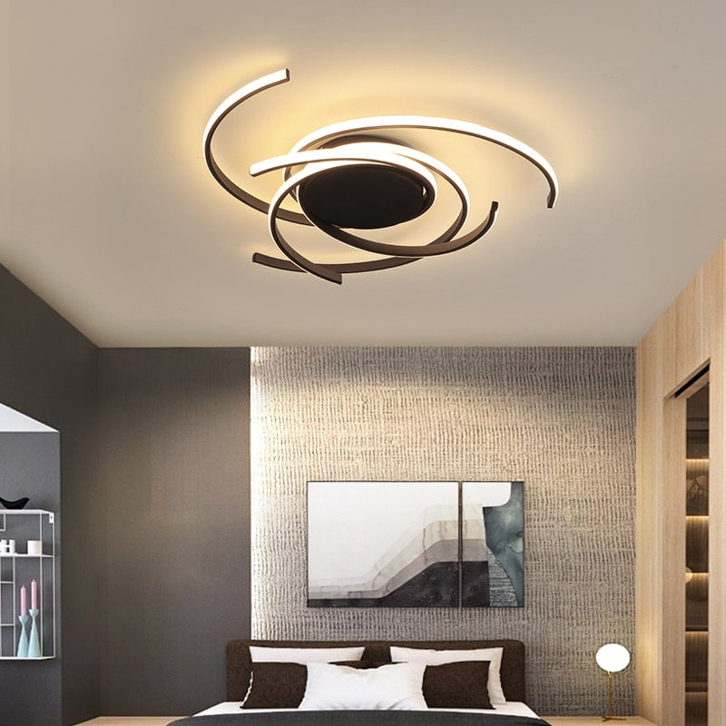 Black White Modern led Ceiling Lights for Living room Bedroom Study Balcony Home indoor lighting Aluminum Ceiling Lamp Fixtures