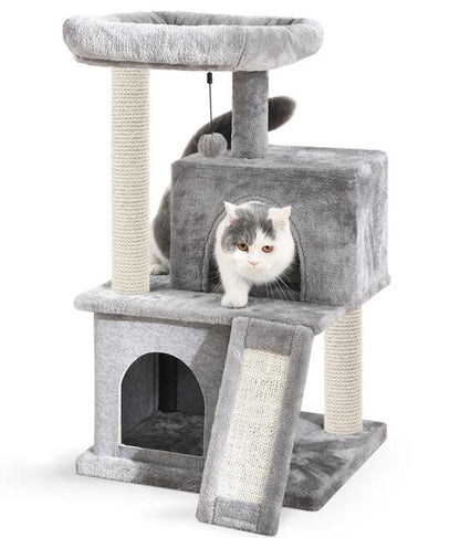 Cat Tree Furniture Tower Climb Activity Tree Scratcher Play House Kitty Tower Furniture Pet Play House