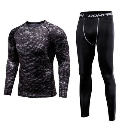 Men Clothing Sportswear Gym Fitness Compression Suits Running Set Sport Outdoor Jogging Quick Dry Tight