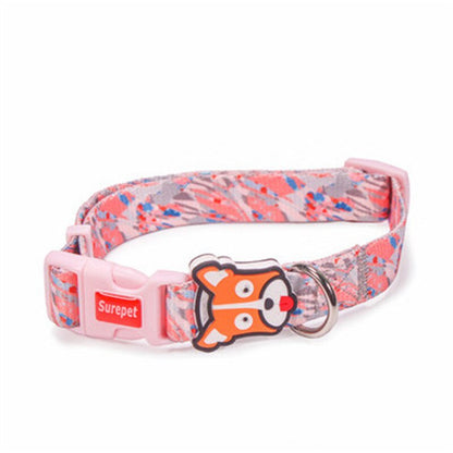 Dog Collars Fashion Designer Print Non-Escape Nylon Dog Harness Breakaway Quick Release Pet Harness Vest Walking Lead Adjustable