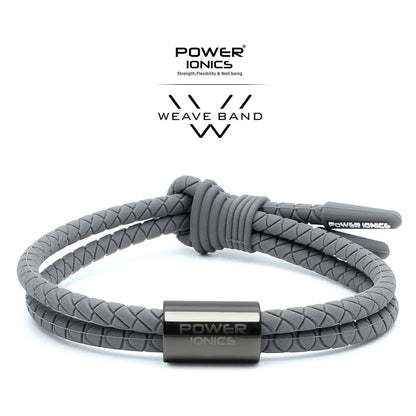 Power Ionics WEAVE BAND Unisex Waterproof Ions and Germanium Sports Fashion Bracelet Free Lettering Gifts