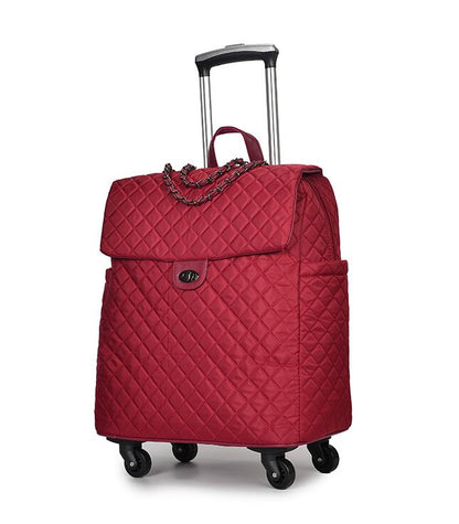 Brand Women carry on Luggage bag Cabin travel Trolley Bags on wheels rolling luggage bag for women Trolley Suitcase wheeled Bag