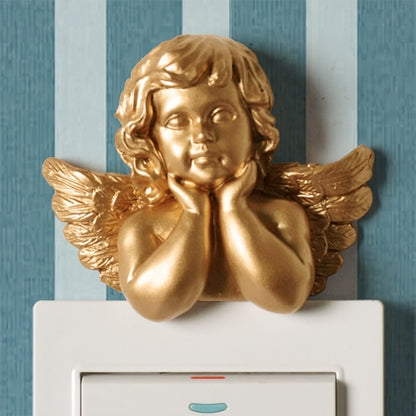 Resin Angel Figurine Wall Decor Socket Switch Sticker Home Decoration Hanging Craft Home Switch Wall Light Socket Stickers