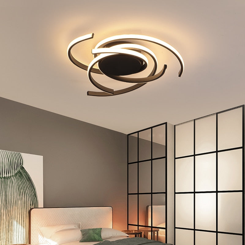 Black White Modern led Ceiling Lights for Living room Bedroom Study Balcony Home indoor lighting Aluminum Ceiling Lamp Fixtures